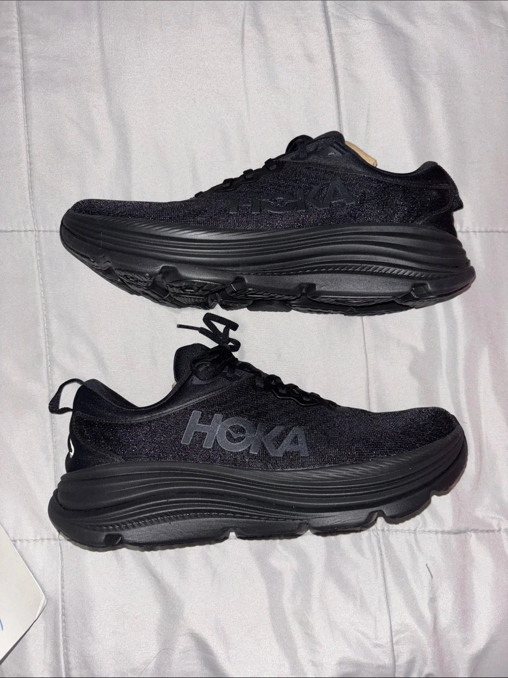 Hoka Men's Black Athletic Running Shoes - All-Black Design